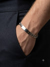 925 Sterling Silver Curb Chain ID Bracelet