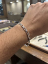 925 Sterling Silver Rectangular Link Bracelet (Unisex-9.700gm)