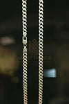 925 Sterling Silver Vintage Cuban Chain (Men's Dull Polish Finish)