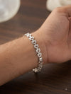 925 Sterling Silver Geometric Link Bracelet