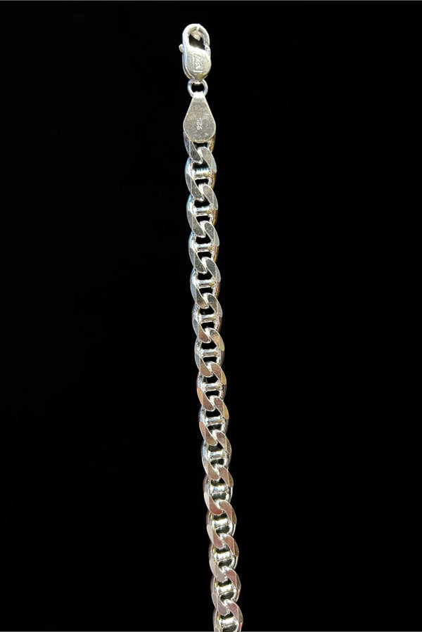 925 Sterling Silver Curb Link Bracelet