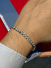 925 Sterling Silver Interwoven Link Bracelet