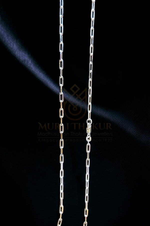 925 Sterling Silver Paper Clip Chain