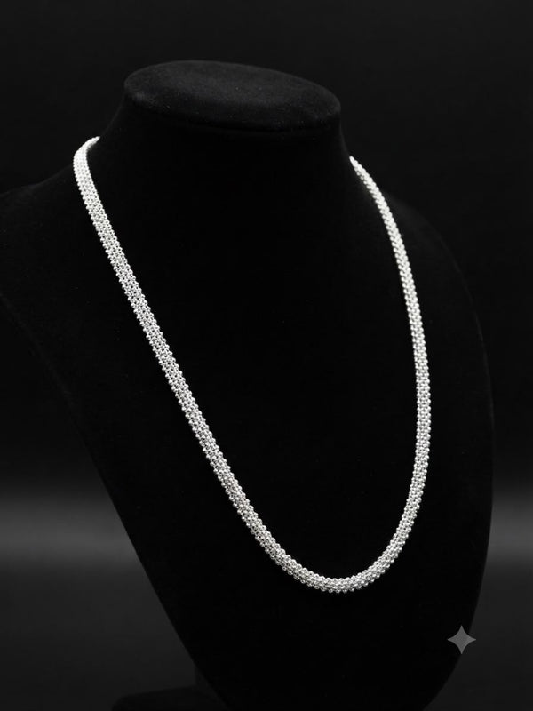 925 Sterling Silver Bead Chain (Ideal for both Men and Women)