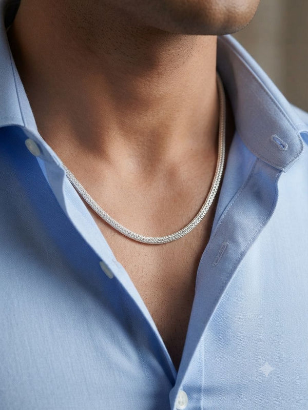 925 Sterling Silver Wheat Chain (Unisex – 12.7g, 18”)
