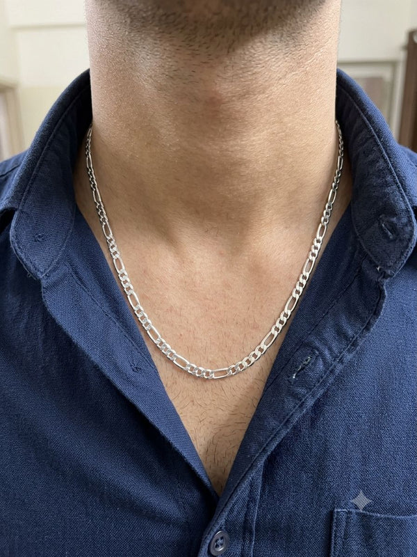925 Sterling Silver Figaro Chain (Most Loved Chain)